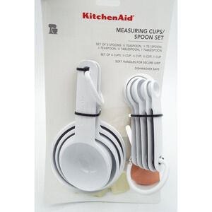 KitchenAid White Measuring Cups / Measuring Spoon Set